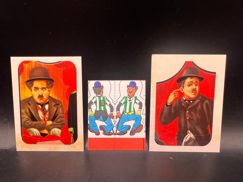 3 Rare Charlie Chaplin Cards Modern Times, The Kid, Gold Rush, Charles Chaplin